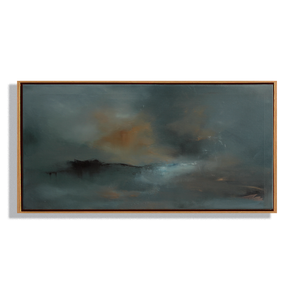 Cloud Meetings, Oil on Canvas, 12 x 24