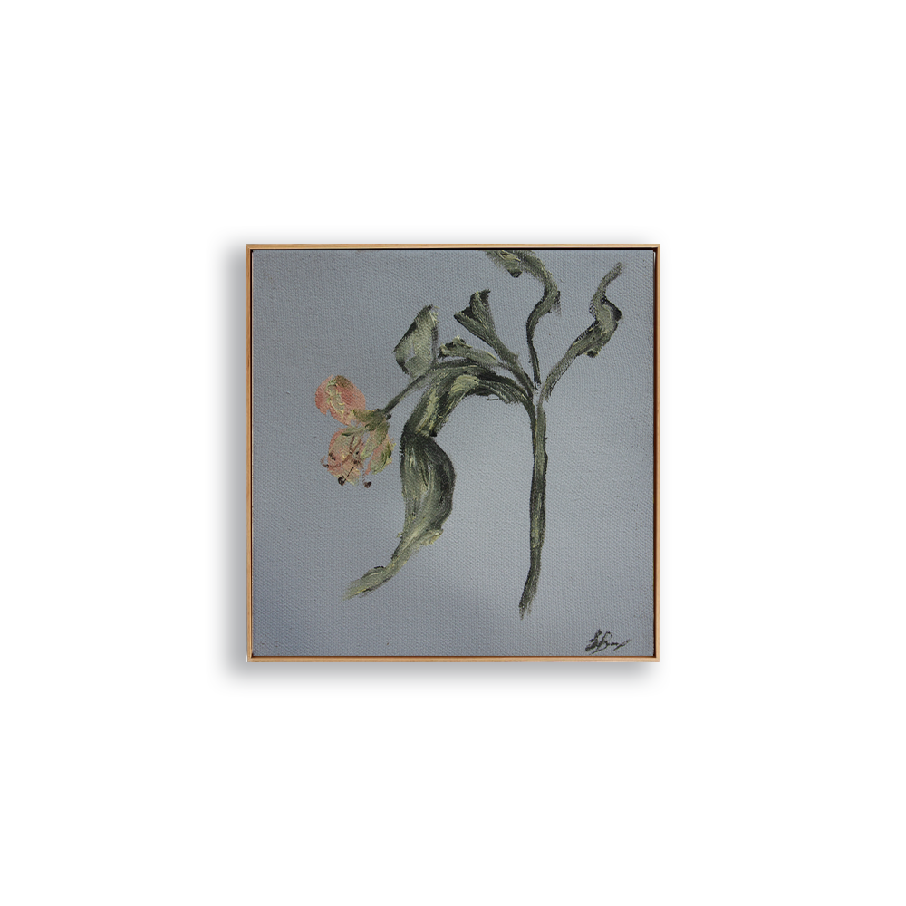 Wise Flower, Oil on Canvas, 6 x 6