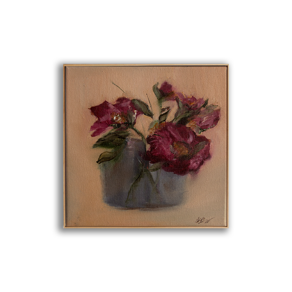 Flower Study 11-2, Oil on Canvas, 10 X 10