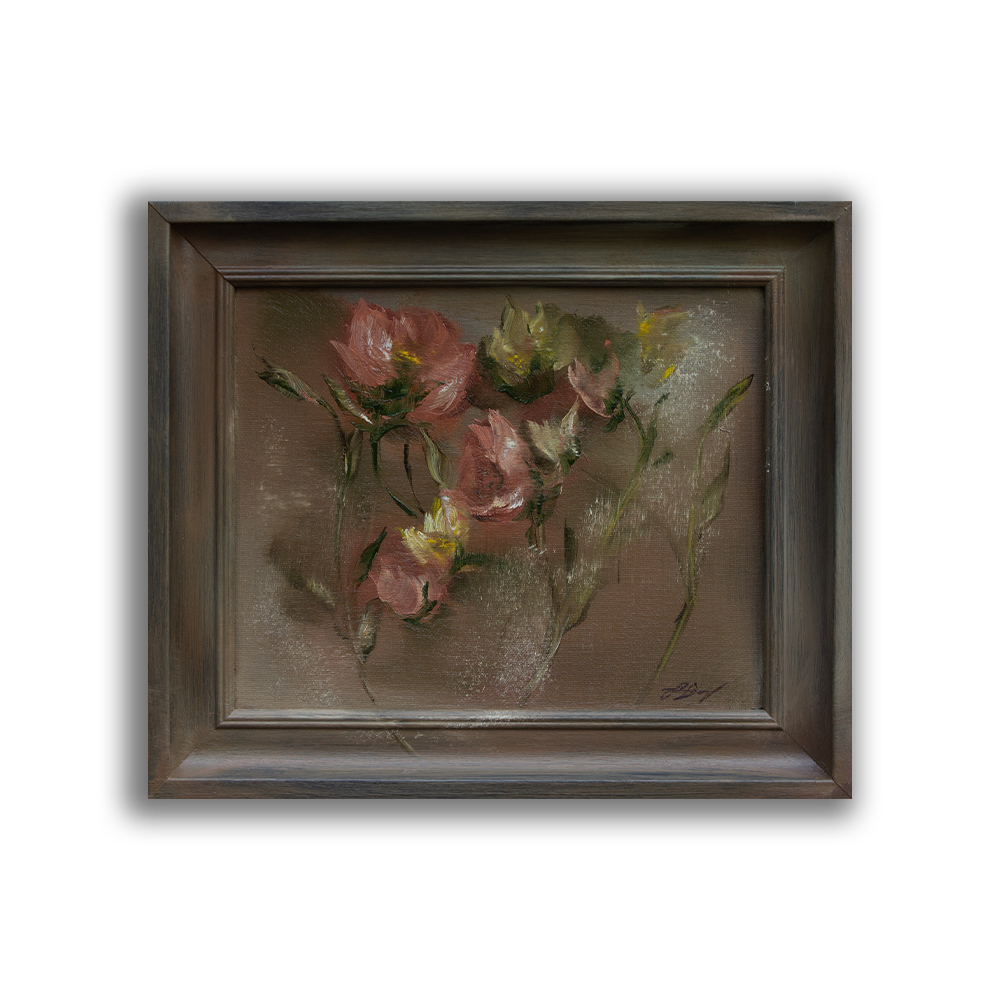 Roses, Oil on Canvas,8 X 10