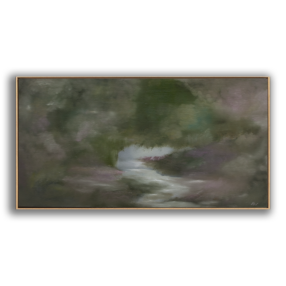Beyond the Trees, Oil on Canvas,24 X 48